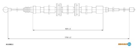 Трос ручника ADRIAUTO 41.0282.1