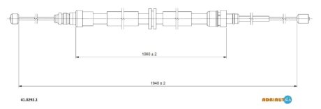 Трос ручника ADRIAUTO 41.0292.1