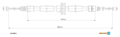 Трос ручника ADRIAUTO 41.0299.1