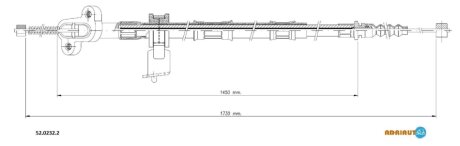 Трос ручника ADRIAUTO 52.0232.2