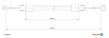 Трос ручника ADRIAUTO 55.0214.1