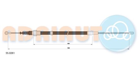 Трос ручника ADRIAUTO 55.0261