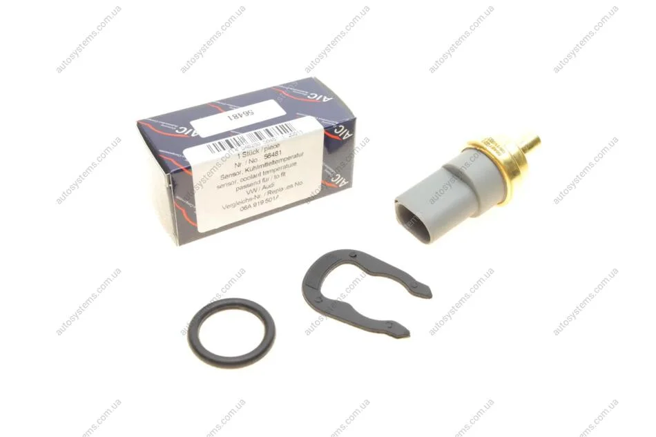 Датчик температури охолоджуючої рідини Audi A4/A6/Q7/Skoda Octavia/VW Caddy/Passat/T5/Crafter 95- (з прокладкою) AIC 56481 (фото 1)