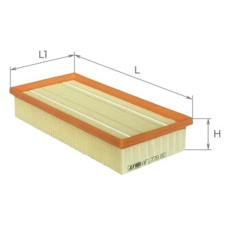 Фільтр повітряний BMW 5 (E34) 2.0/2.5 M50/3.5/3.8 S38 89-96 ALPHA FILTER AF1778