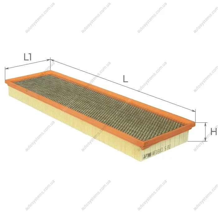 Фільтр повітряний BMW 3 (E36)/5 (E34/E39)/7 (E38) 2.5td/tds M51 91-01 (з сіткою) ALPHA FILTER AF1810s (фото 1)