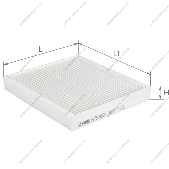 Фільтр салону Hyundai Ionic 6/Kia Niro II 22- ALPHA FILTER AF5323 (фото 1)
