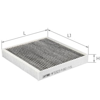 Фільтр салону Hyundai Ionic 6/Kia Niro II 22- (вугільний) ALPHA FILTER AF5323a
