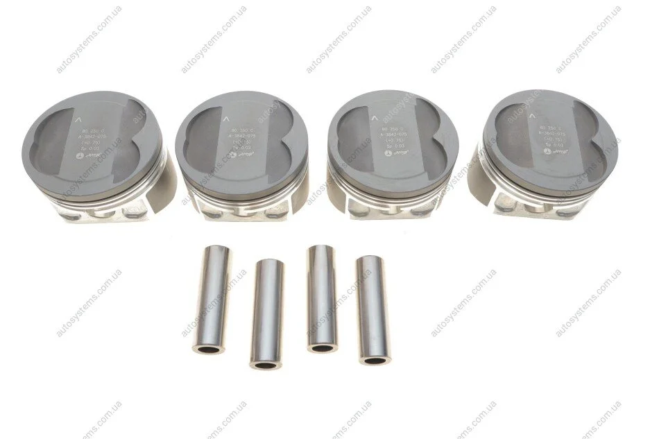 Поршень Dacia Logan/Sandero/Renault Clio/Megane 1.6 8V 96- (80.25mm/+0.75mm) (к-кт 4 шт) AMP PX-REN-4A-3842-075-C (фото 1)