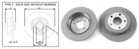 Диск гальмівний, лів/прав, зад APPLUS 61681AP