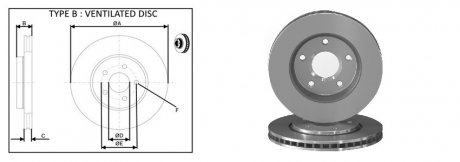 Диск гальмівний, лев/прав, пров. APPLUS 61725AP