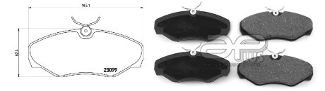 Колодки гальмiвнi, лiв/прав, пер APPLUS 71132CAP