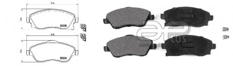 Колодки гальмiвнi, лiв/прав, перед APPLUS 71136BBAP