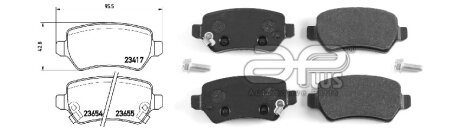 Колодки гальмiвнi, лiв/прав, задн APPLUS 71138BAP