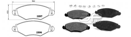 Колодки гальмiвнi, лiв/прав, перед XSARA (N1) 206 Hatchback (2A/C) 206 SW (2E/K) APPLUS 71146BAP