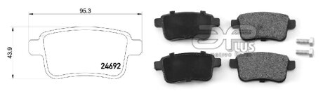 Колодки гальмівні, ліві/праві, задні APPLUS 71179BAAP