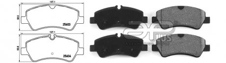 Колодки гальмiвнi, лiв/прав, задн APPLUS 71193BAAP