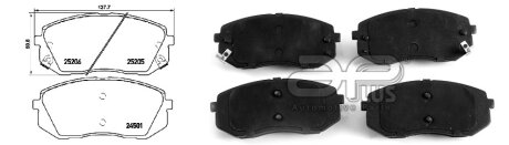 Колодки гальмівні, ліві/праві, передні APPLUS 71198BAAP