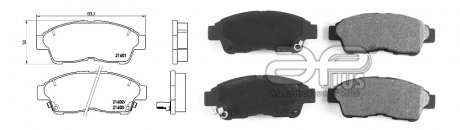 Колодки гальмiвнi, лiв/прав, перед APPLUS 71200AAP