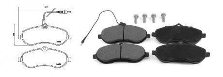 Колодки гальмiвнi, лiв/прав, перед APPLUS 71303BAAP