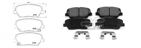 Колодки гальмiвнi, лiв/прав, перед APPLUS 71308BAAP