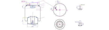 4883N1P06 Ресора пневматична з металевим стаканом APPLUS 91535AP