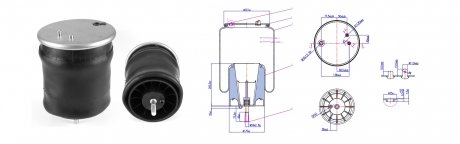 Пневморесора 34930CPP W01M585797 (в зборі пласт.стакан) APPLUS 91555AP