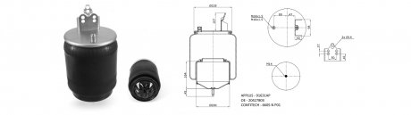 6605NP01 Ресора пневматична стальний стакан APPLUS 91631AP