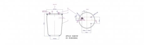 Пневморесора 1850NP01 FORD CARGO (без стакана) APPLUS 91867AP