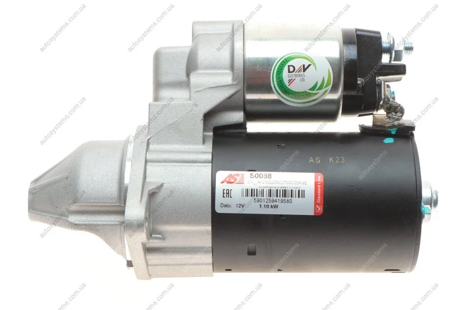 Стартер 12V 1.10kW AS-PL S0088 (фото 1)