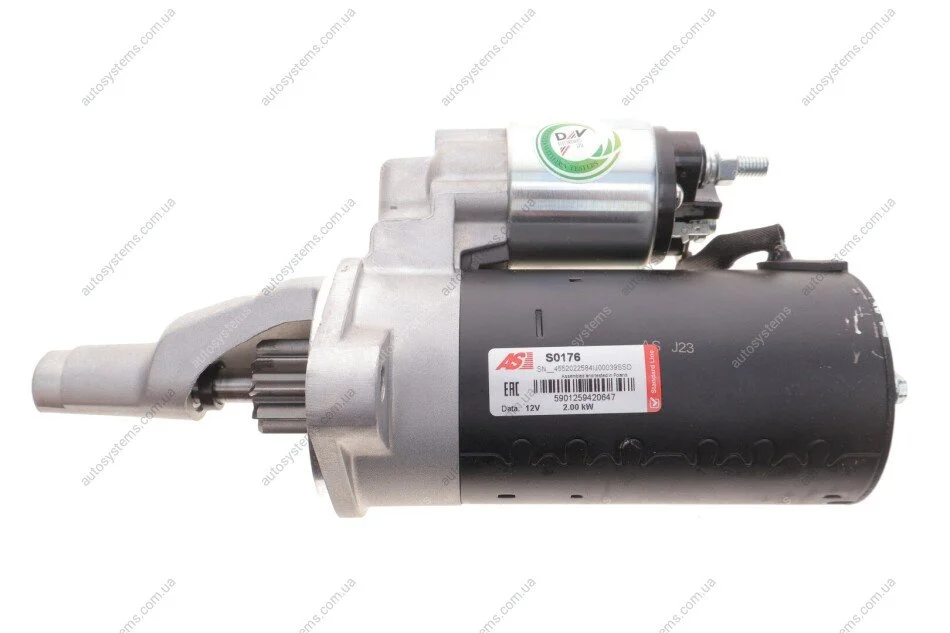 Стартер 12V 2.00kW AS-PL S0176 (фото 1)