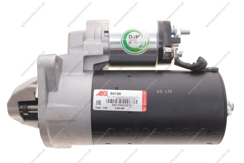 Стартер Fiat Doblo 1.3-1.9 JTD01-/Suzuki SX4 1.9 DDiS 06- (2kw) (z=9) AS-PL S0195 (фото 1)