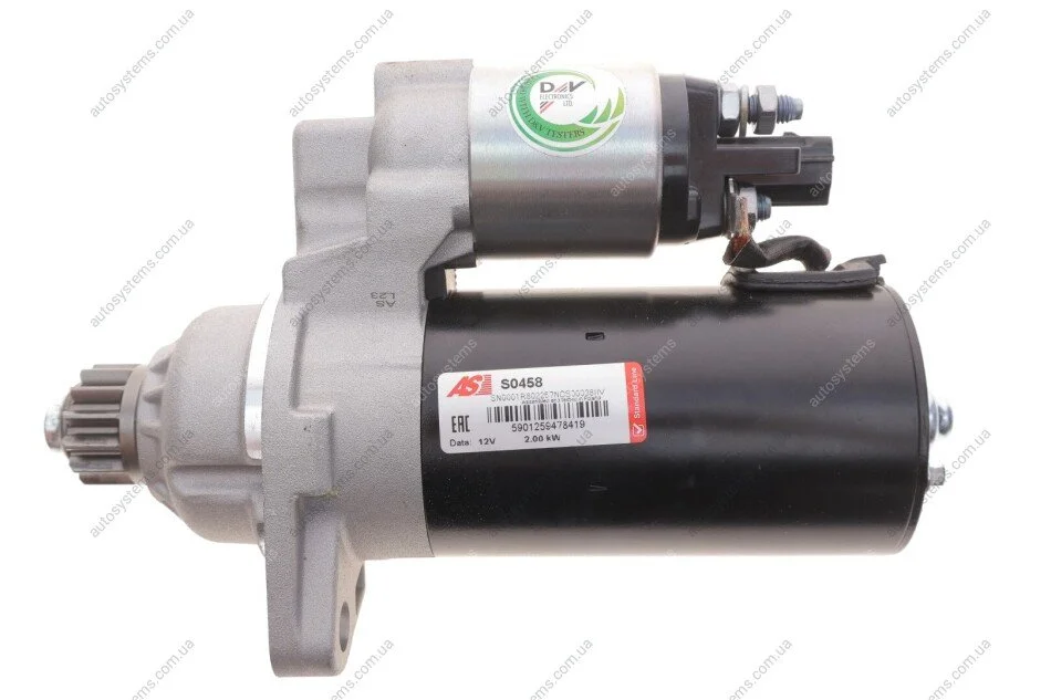 Стартер VW Caddy III/IV 12-20/Passat B7 2.0 TDI 10-13 (12V/2kw) (z=13) AS-PL S0458 (фото 1)
