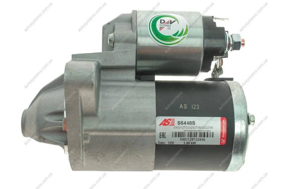 Стартер Mazda 2/3/6/CX-3/CX-5 13- (12V/1.0KW) (z=11) AS-PL S5448S (фото 1)