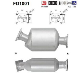 Фильтр сажевый DPF AS FD1001