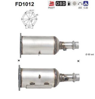 Фильтр сажевый DPF AS FD1012