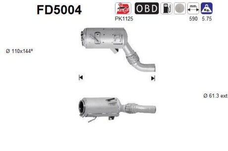 Фильтр сажевый DPF AS FD5004