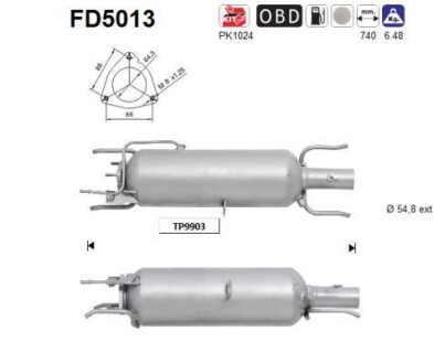 Фильтр сажевый DPF AS FD5013