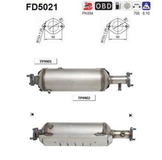 Фильтр сажевый DPF AS FD5021