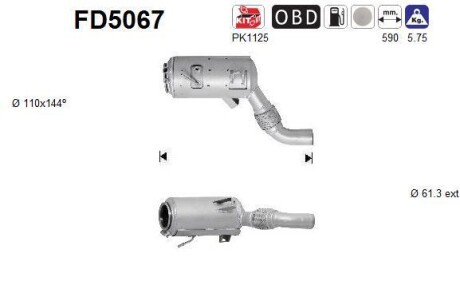 Фильтр сажевый DPF AS FD5067