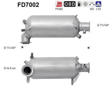 Фильтр сажевый DPF AS FD7002