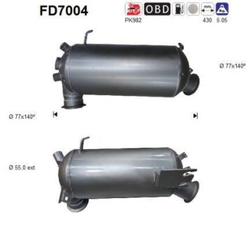 Фильтр сажевый DPF AS FD7004