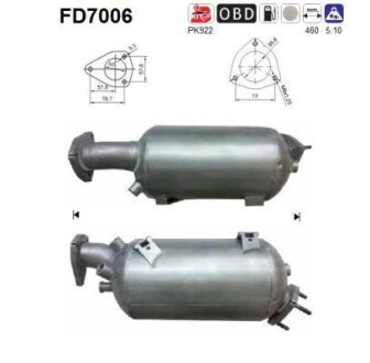 Фильтр сажевый DPF AS FD7006