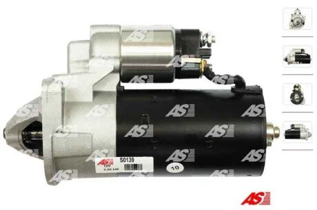 Стартер Fiat Ducato/Peugeot Boxer/Citroen Jumper 2.8 HDi 00- (2.5kw) (z=9) AS S0139