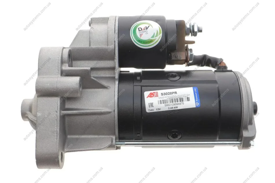 Стартер Renault Laguna 2.2dCi 01- (2.4kw) (z=10) AS S3028PR (фото 1)