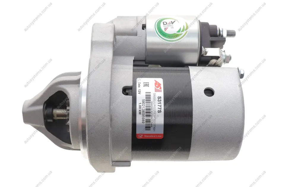 Стартер Ford Transit Connect 1.0 EcoBoost 13-/Jeep Compass 1.4 17- (1.0kw) (z=11) AS S3177S (фото 1)