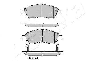 Тормозные колодки дисковые передние, комплект ASHIKA 50-01-1002