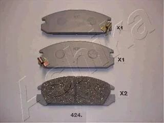 Тормозные колодки дисковые, комплект ASHIKA 50-04-424