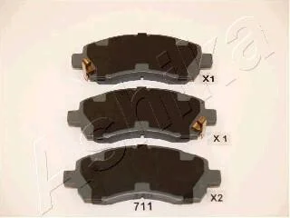 Тормозные колодки дисковые, комплект ASHIKA 50-07-711