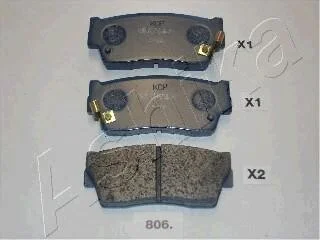 Тормозные колодки дисковые, комплект ASHIKA 50-08-806