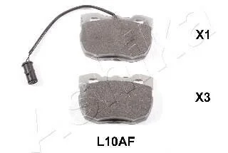 Тормозные колодки дисковые, комплект ASHIKA 50-0L-L10